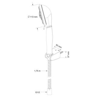 Душевая лейка Swedbe Calypso 5089 хром